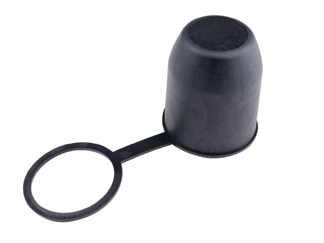 Bünte Kugelschutzkappe mit Halteschlaufe PVC schwarz