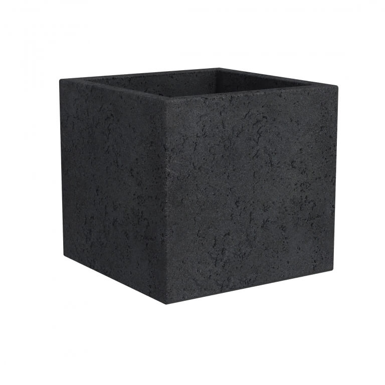 Scheurich C-Cube Pflanzgefäß Stony Black Ø 29 x 29 cm 18l Höhe 27 cm