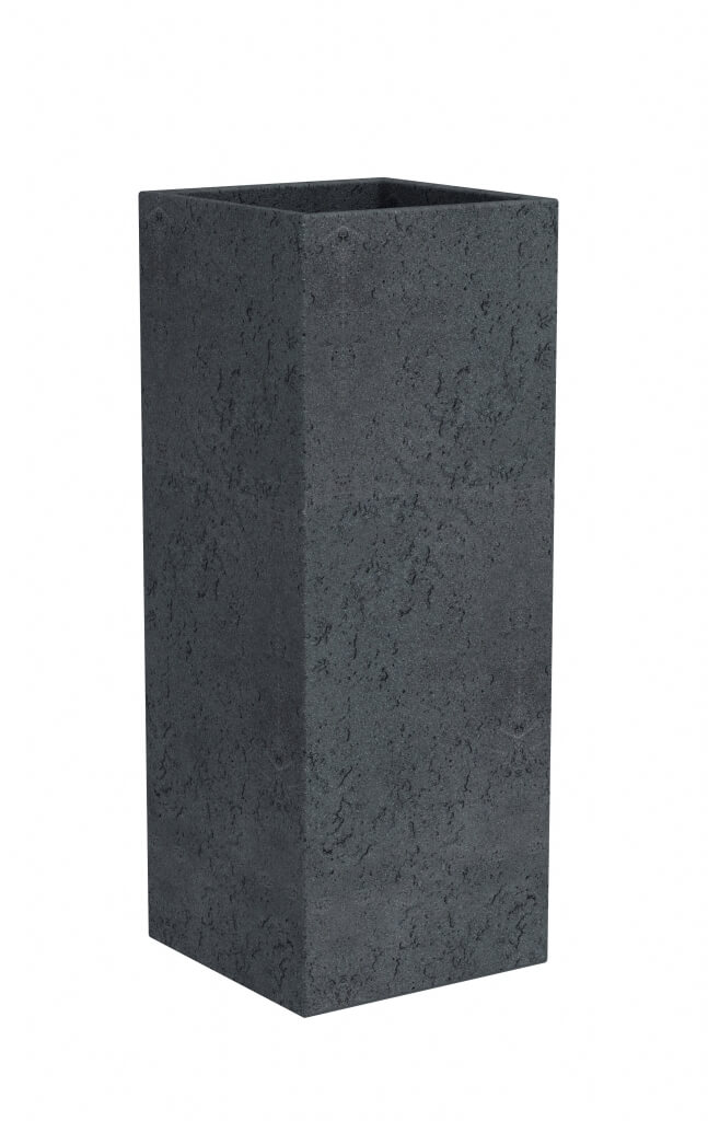 Scheurich C-Cube High Pflanzgefäß Stony Black Ø 70 x 26 cm 9l
