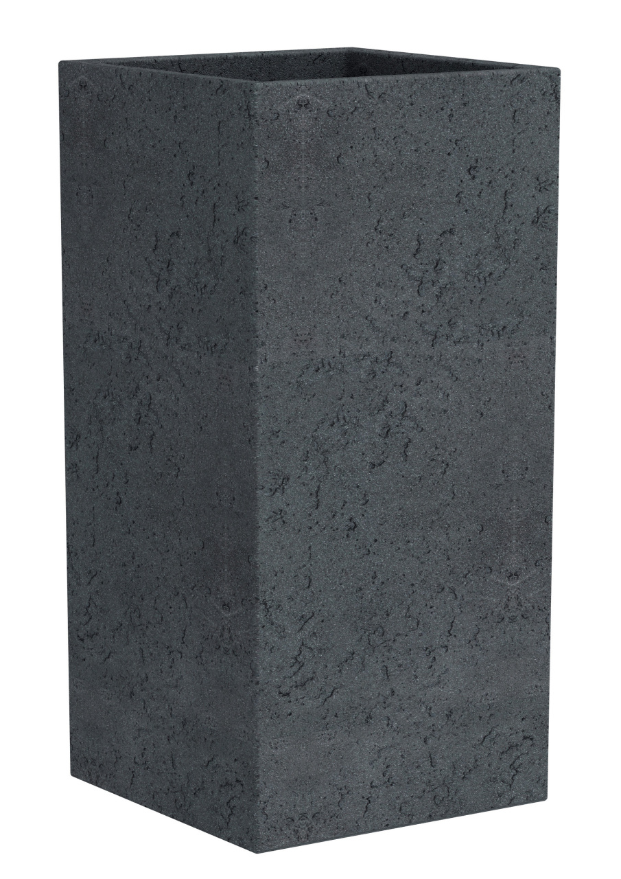 Scheurich C-Cube High Pflanzgefäß Stony Black Ø 48 x 48 cm 11l